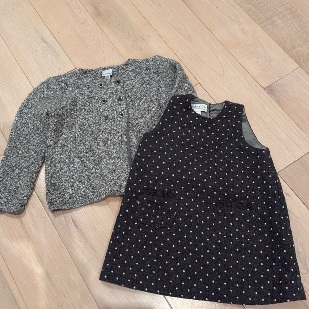 3 Pommes Carolina Zapf dress & knit cardigan